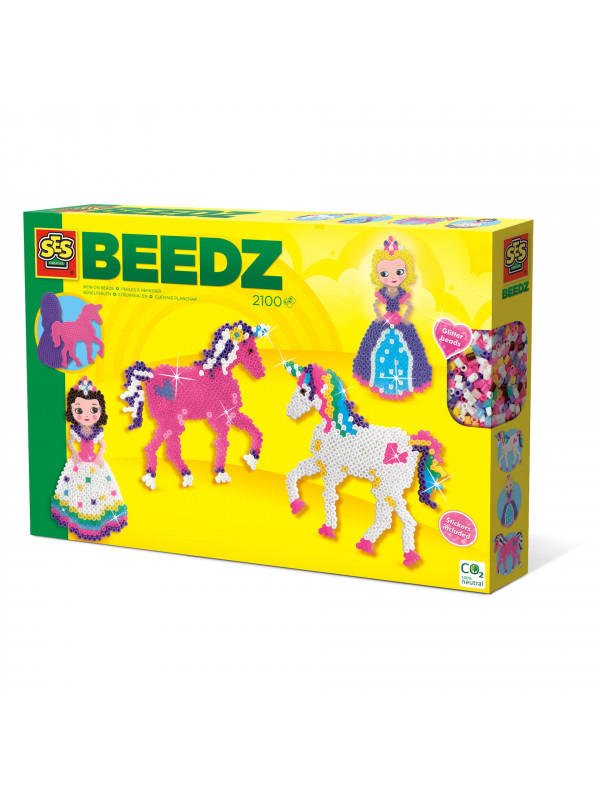 Set creativ copii Beedz - Margele de calcat cu unicorni si printese
