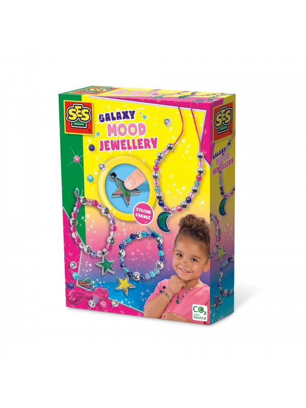 Set creativ copii - Bijuterii cu margele cu tematica galaxie
