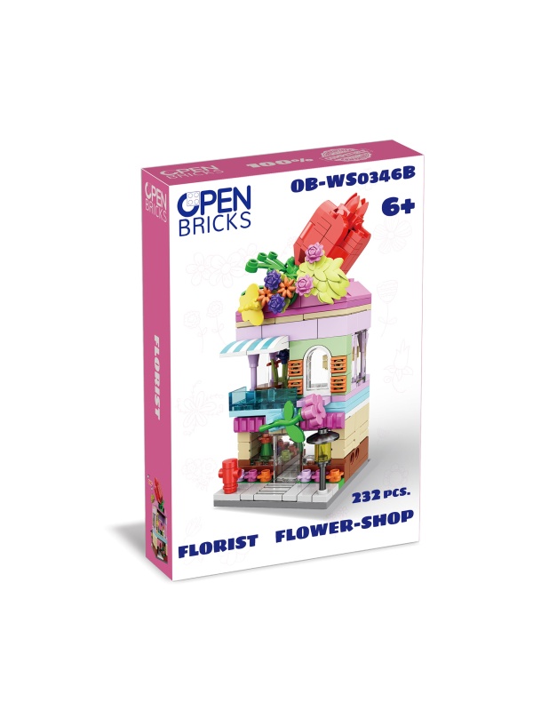 Set de constructie de jucarie - Florarie (232 piese)