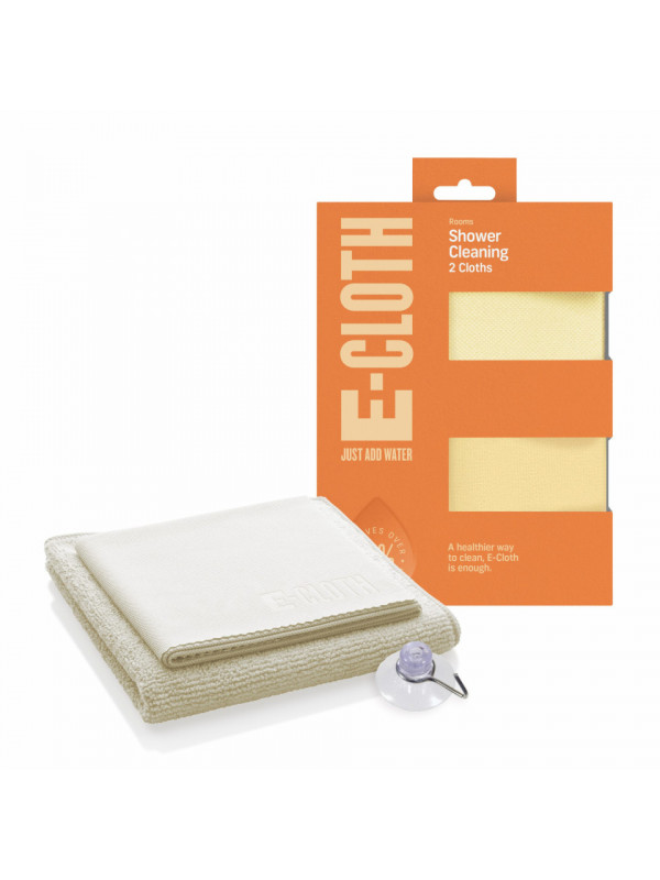Set Doua Lavete Premium E-Cloth din Microfibra pentru Curatare si Lustruire Cabina de Dus, 32 x 32 cm,