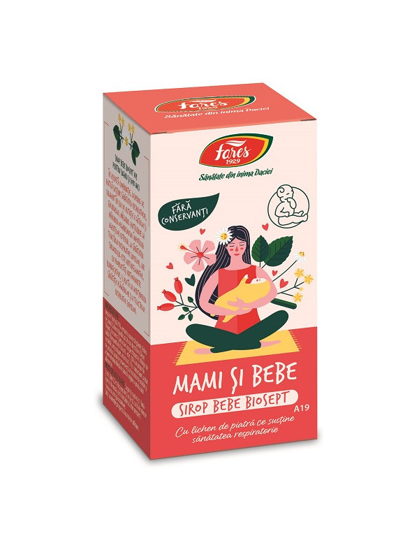 SIROP BIOSEPT(indulcit cu fructoza) MAMI&BEBE 100ml FARES