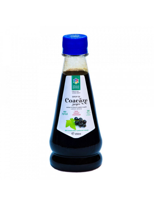 Sirop coacaz negru cu stevia 250ml Santo Raphael