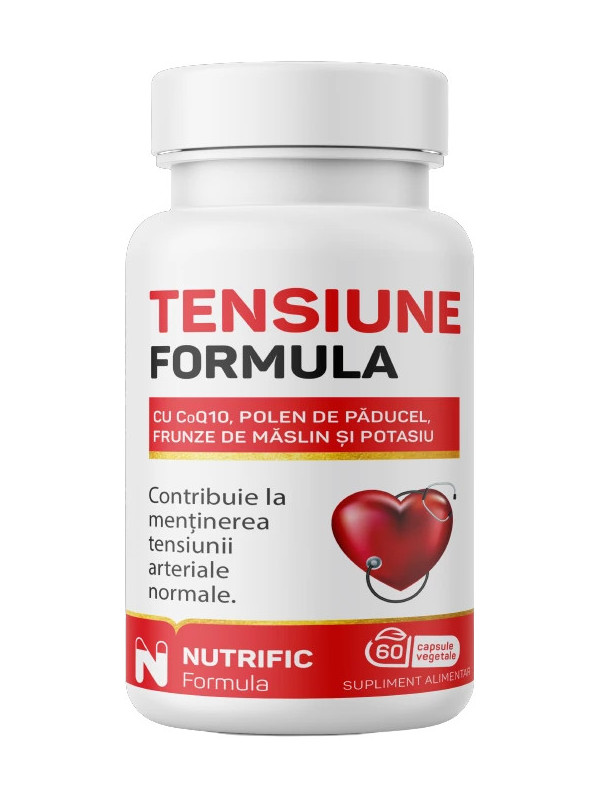 TENSIUNE FORMULA (cu polen si CoQ10) 60cps vegetale NUTRIFIC