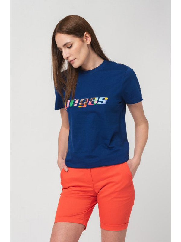 TRICOU LOGO MULTICOLOR FEMEI ROYAL BLU