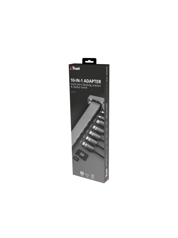 TRUST Dalyx Aluminium 10-in-1 USB-C Multi-port Dock