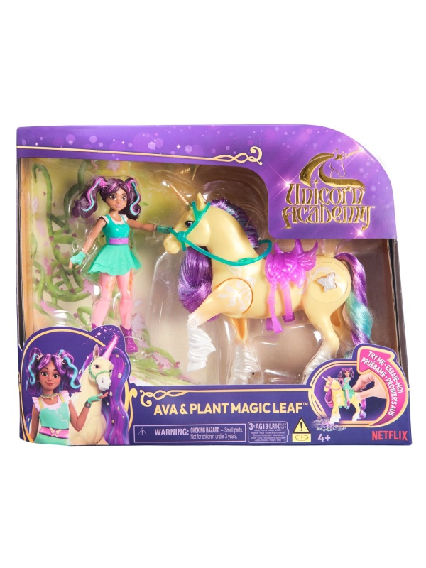 UNICORN ACADEMY SET PAPUSA AVA SI UNICORNUL LEAF PLANTA MAGICA