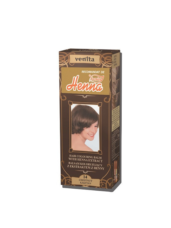 Balsam colorant par henna sonia nr.14 - castaniu 75gr kian cosmetics