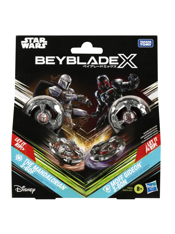 BEYBLADE X STAR WARS PACHET DUO THE MANDALORIAN 3-60F SI MOFF GIDEON 3-80N