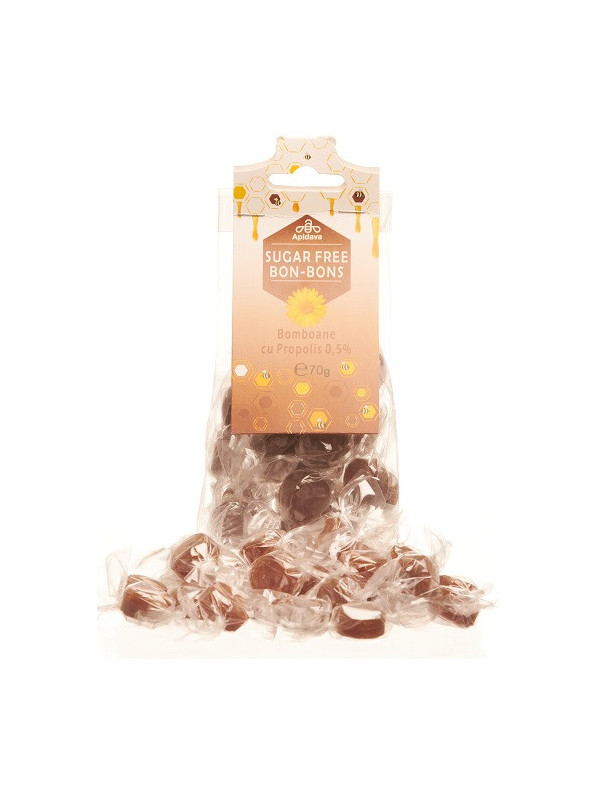 BOMBOANE FARA ZAHAR CU PROPOLIS SI LEMN DULCE 70GR