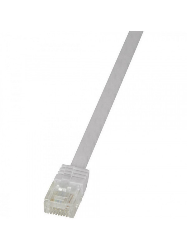 Cablu de retea , Logilink , Cat.6A 10GE U/UTP EconLine , 7.5 m , alb