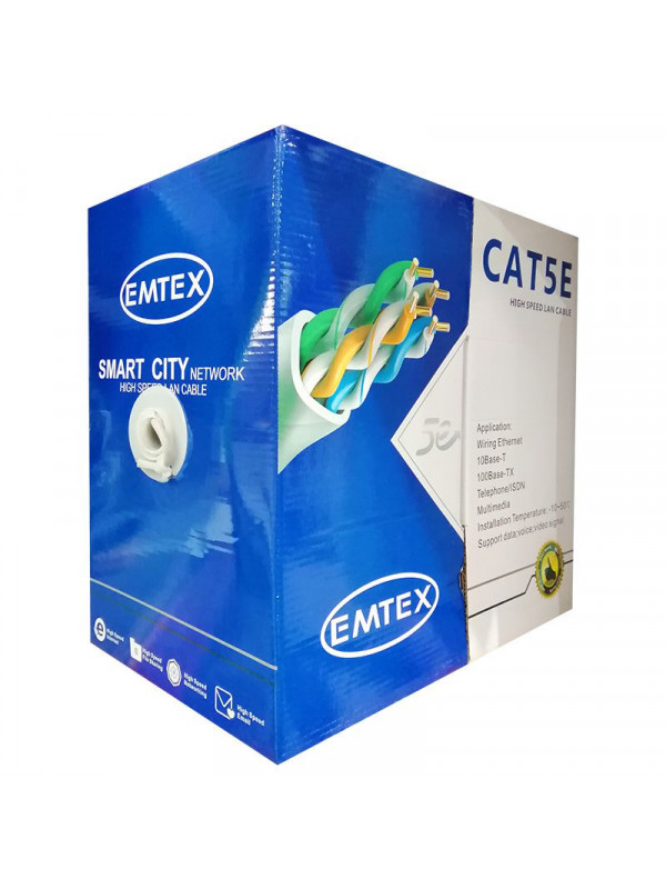 Cablu utp cat5e cupru 24awg 305m emtex