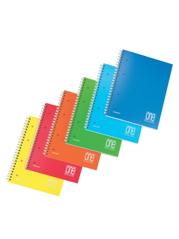 Caiet A5+ cu spirala - One Color, 80 g/m2, 80 pag., coperta PP (Matematica)