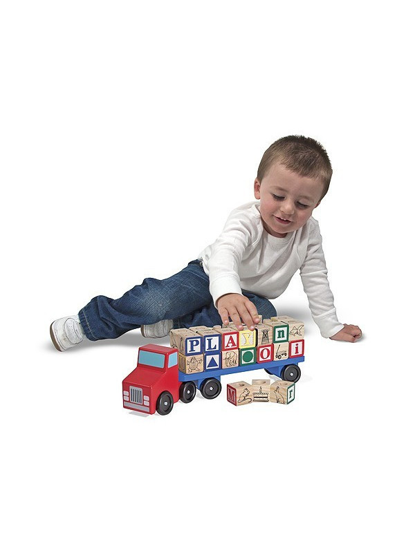 Camionul Alfabet, pentru copii, Melissa and Doug, multicolor