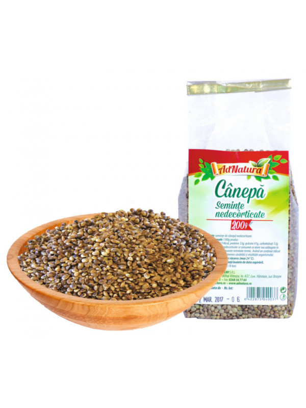 CANEPA SEMINTE NEDECORTICATE 200GR