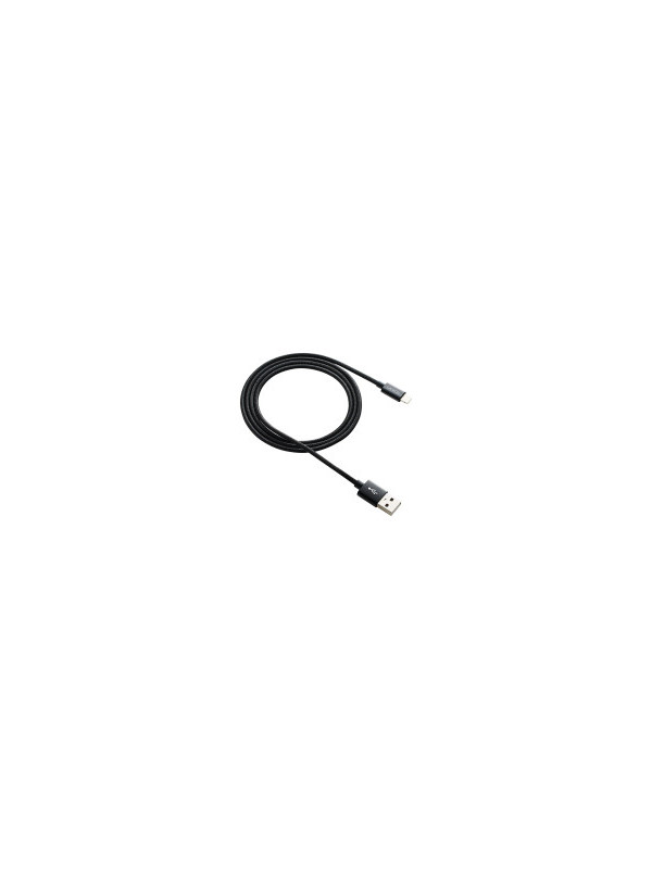 CANYON CFI-3, Lightning USB Cable for Apple, braided, metallic shell, cable length 1m, Black, 14.9*6.8*1000mm, 0.02kg