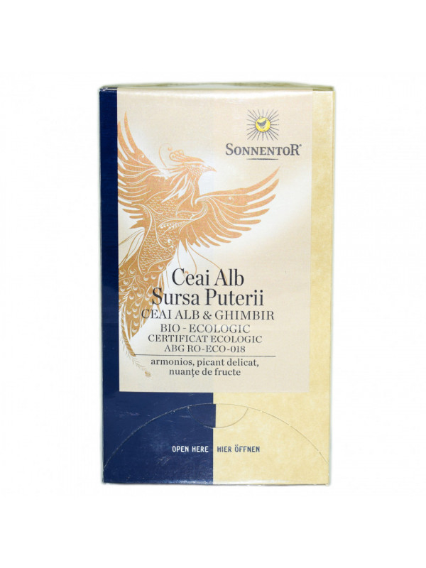 Ceai alb sursa puterii cu ghimbir eco 18dz sonnentor