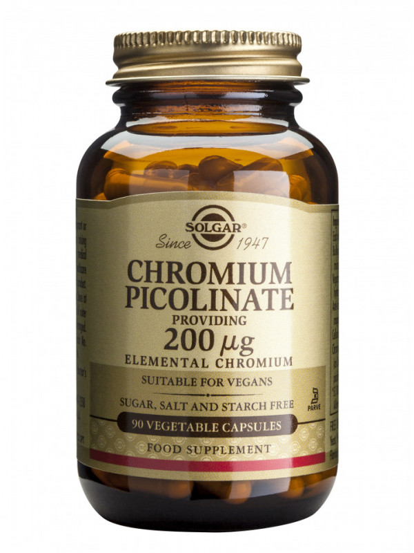 CHROMIUM PICOLINATE 200mg 90 veg caps SOLGAR