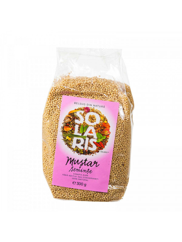 CONDIMENT-MUSTAR SEMINTE 300gr SOLARIS