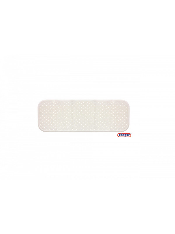Covoras antiderapant cada 96x34cm, cu ventuze pentru fixare - Alb