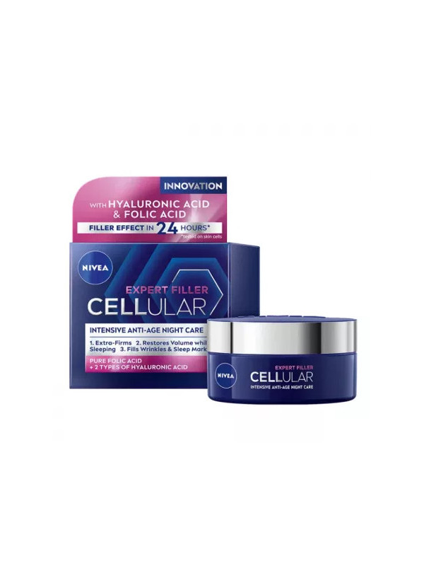 CREMA NOAPTE HYALURON CELLULAR FILLER+FERMIATE 50ML