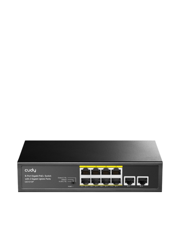 CUDY 8-Port Gigabit PoE+ Switch 2 Gigabi