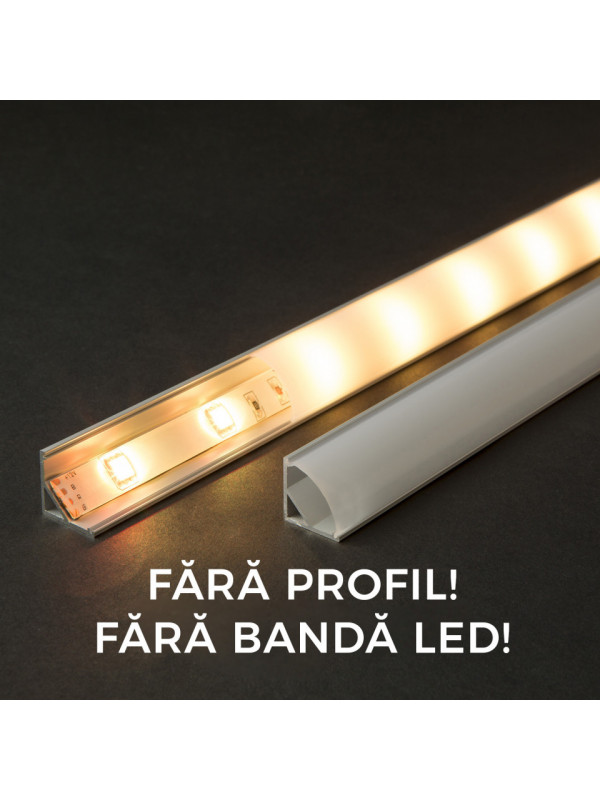 Ecran opal pt. profil aluminiu LED - 2000 mm