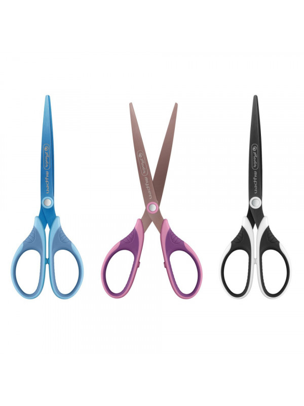 Foarfeca my.pen dreptaci varf ascutit 18 cm diverse culori blister