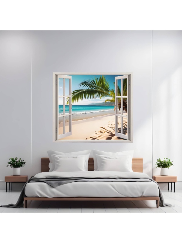 Folie imprimata color pentru decor perete locuinta, dimensiune 125 x 110cm, model: VIEW TO HAVEN 40