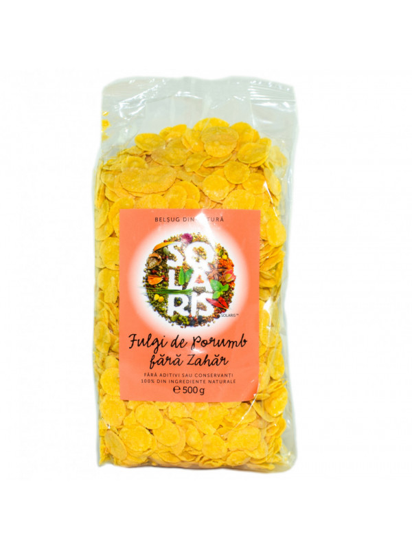 Fulgi de porumb fara adaos de zahar 500gr solaris