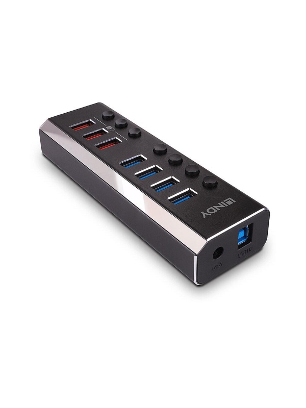 Hub Lindy 7 Port USB 3.0 3x QuickCharge