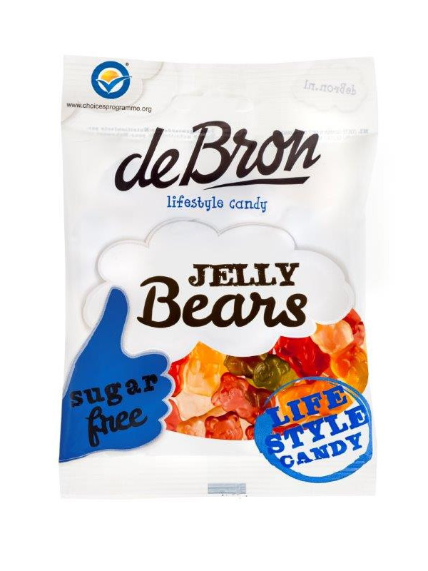 Jeleuri gumate DEBRON cu aroma de fructe, Jelly Bears , fara zahar si fara gluten 90g