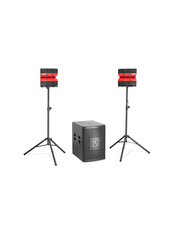 KIT 2.1 SUBWOOFER 18''/46CM + 2 SATELITI 4''/10CM 1200W RMS