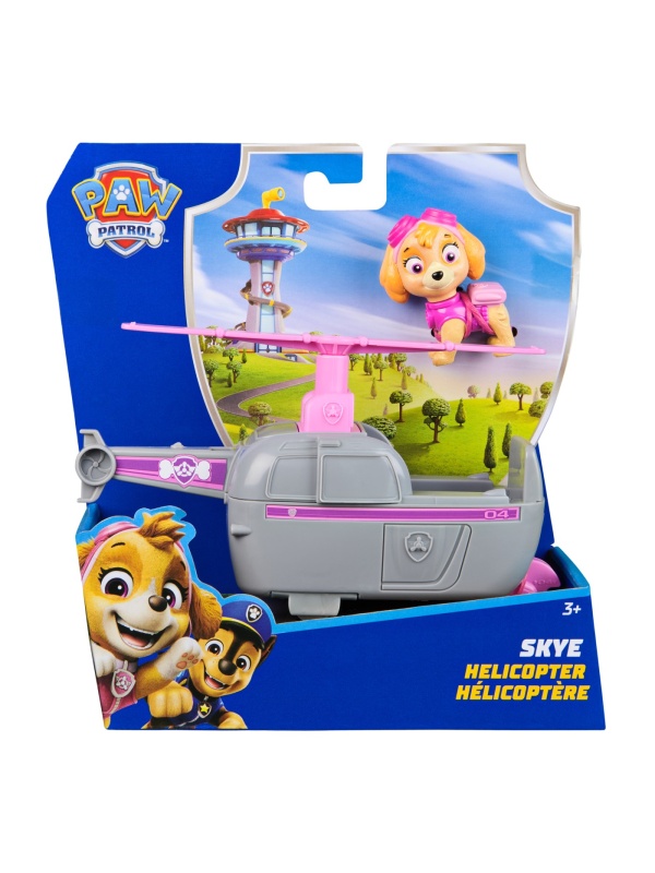 PATRULA CATELUSILOR SET VEHICUL DE BAZA ELICOPTER SI FIGURINA SKYE