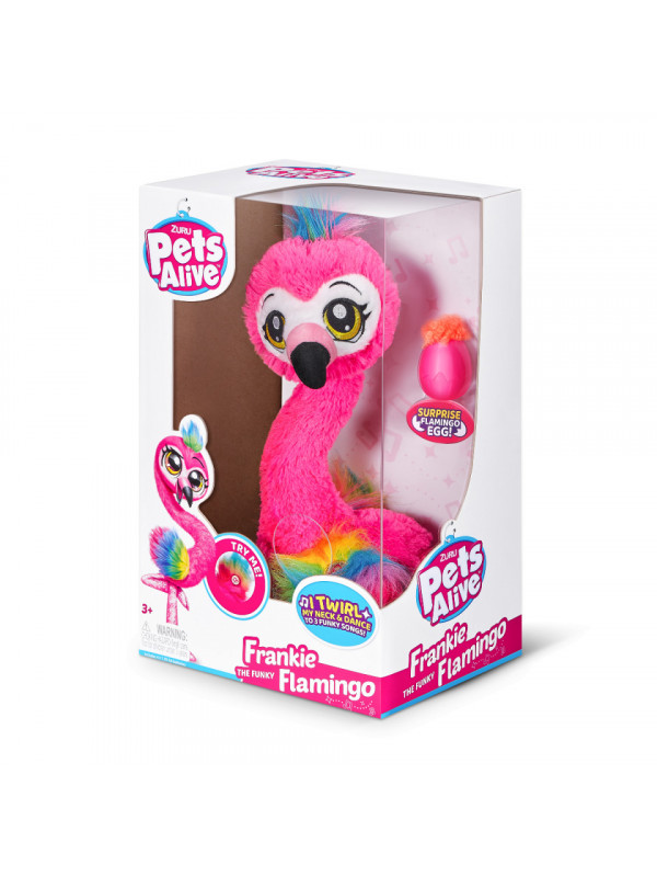 Pets Alive - Jucarie de plus interactiva, Frankie flamingo dansator