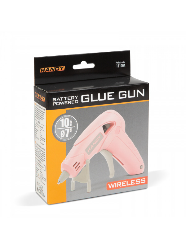 Pistol de lipit - cu acumulator, Tip-C - 7 mm - 10W - roz