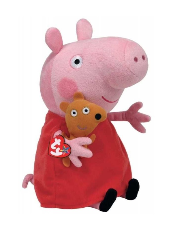 PLUS TY 28CM BEANIE BABIES PEPPA PIG PEPPA