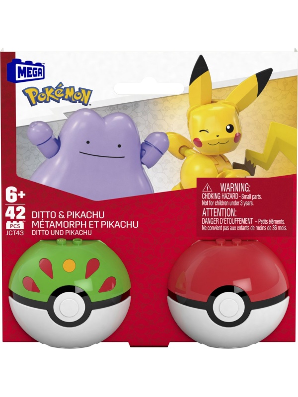 POKEMON MEGA SET DOUA BILE DITTO SI PIKACHU 42 PIESE
