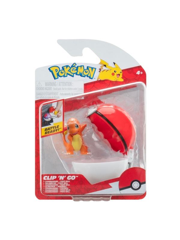 Pokemon - Set 2 figurine Clip n Go, Charmander #1 with Poké Ball W18