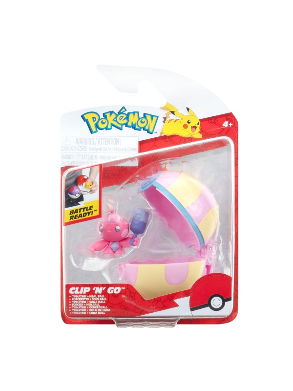 Pokemon - Set 2 figurine Clip n Go, Tinkatink with Heal Ball W18