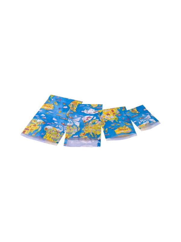 Punga cadou din hartie - Harta Lumii (XL- 27 x 42cm)