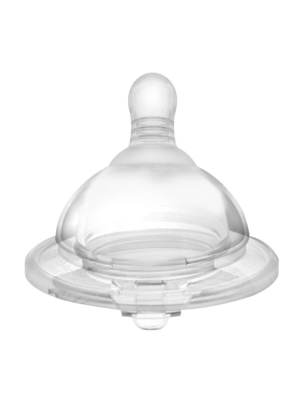 PUR 9821 – SET TETINE SILICON GENTLE TOUCH PENTRU BIBERON CU GURA LARGA - MARIME S, 0-3 LUNI, 2 BUC
