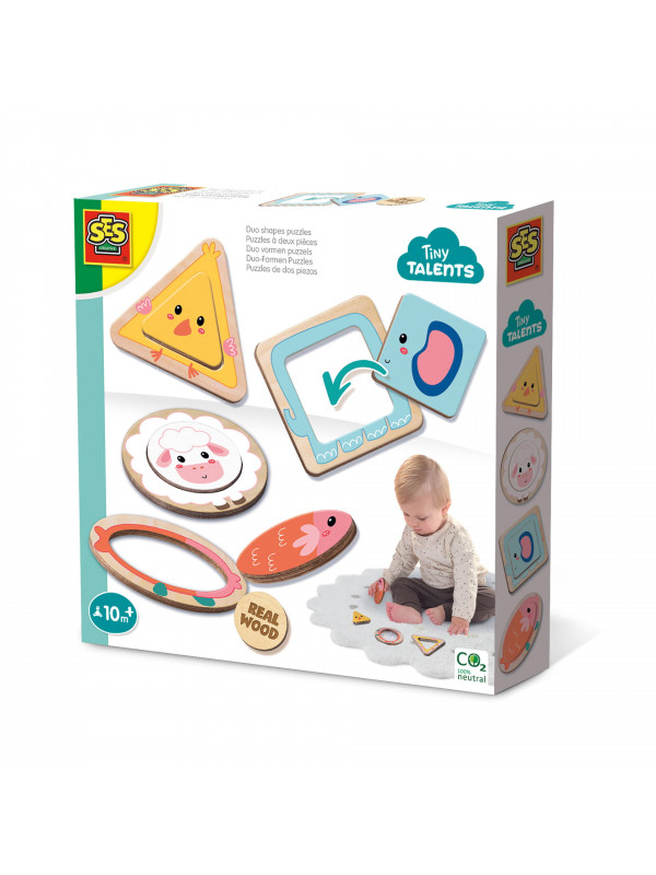Puzzle din lemn - Doua forme