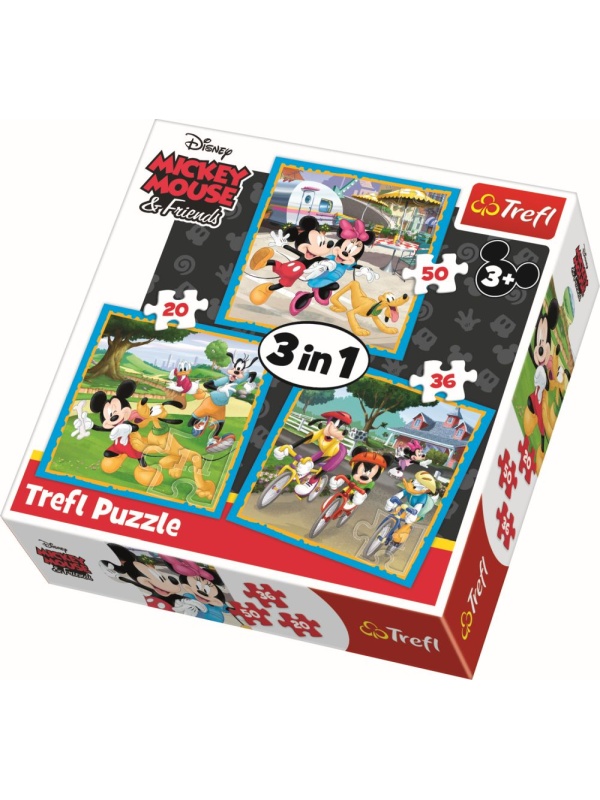 PUZZLE TREFL 3IN1 MICKEY MOUSE SI PRIETENII