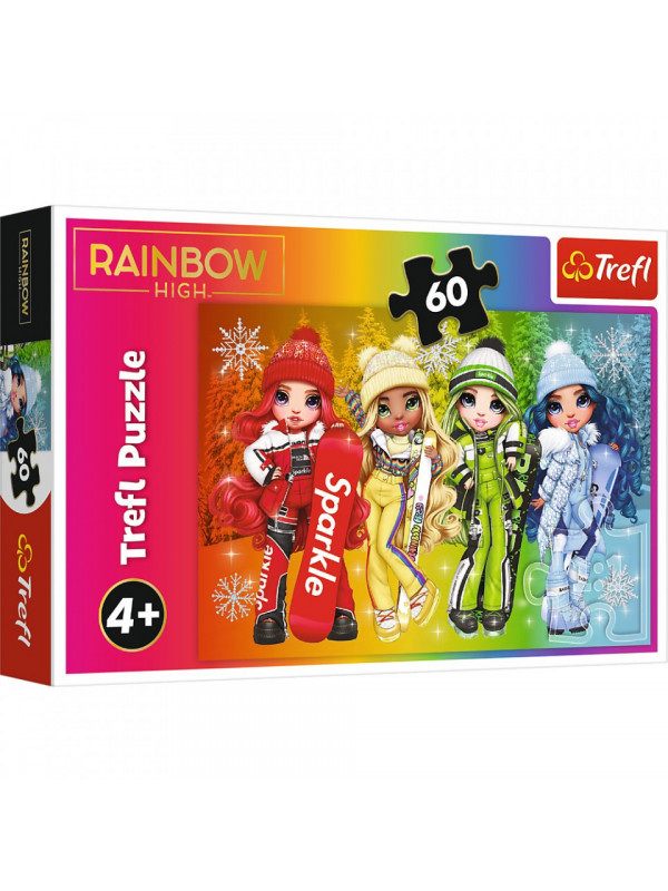 Puzzle trefl 60 rainbow high papusile jucause