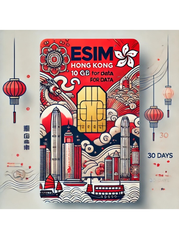 Roaming eSIM 10GB date, eSIM de Mare Viteza pana la 5G, valabil 30 zile din momentul activarii, Hong Kong