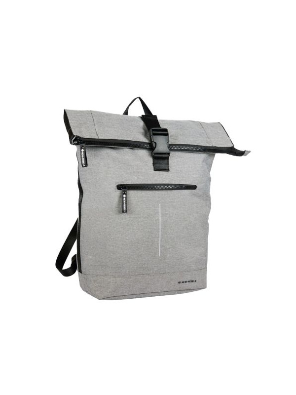 RUCSAC NEW REBELS BOYAN-NEW YORK ROLLTOP, DIMENSIUNI 35/12/45 CM CULOARE GRI