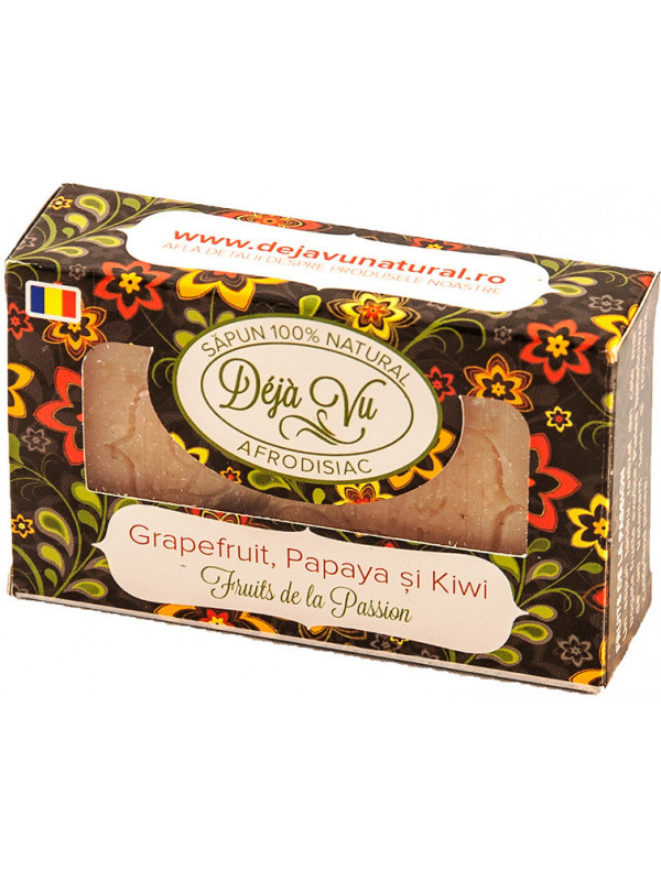 SAPUN NATURAL CU GRAPEFRUIT, KIWI SI PAPAYA 90GR