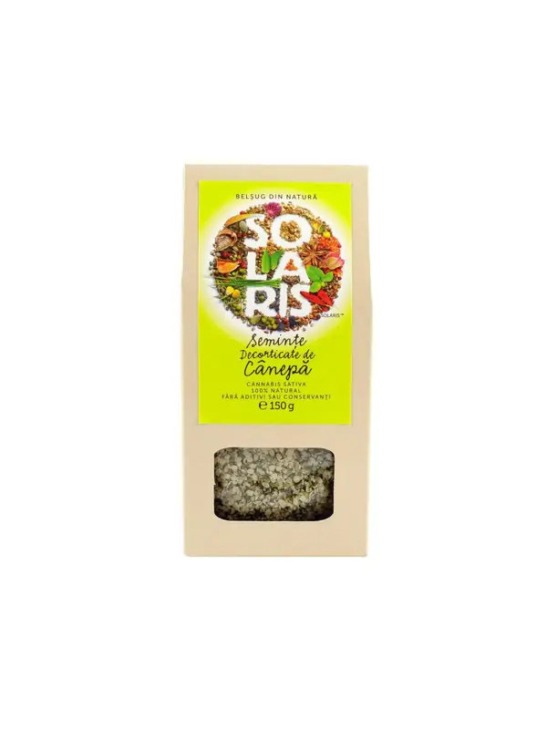 SEMINTE DECORTICATE DE CANEPA 150gr SOLARIS
