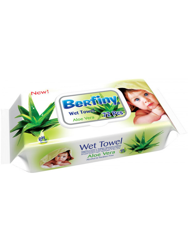SERVETELE UMEDE CU CAPAC ALOE VERA 72BUC