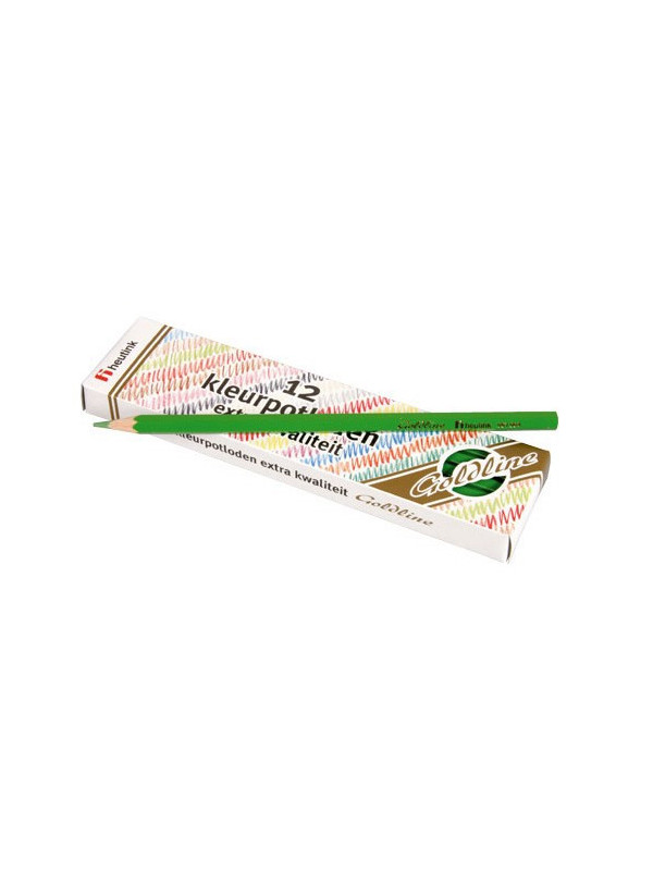 Set 12 creioane colorate Goldline 3.7 mm Verde deschis - Heutink